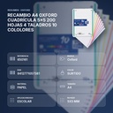 RECAMBIO A4 OXFORD CUADRÍCULA 5x5 200 HOJAS 4 TALADROS 10 COLOLORES   - resumen de atributos