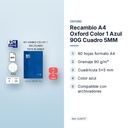 RECAMBIO A4 OXFORD COLOR 1 AZUL 90G CUADRO 5MM - características principales
