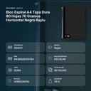 BLOC ESPIRAL A4 TAPA DURA 80 HOJAS 70 GRAMOS HORIZONTAL NEGRO RAYLU - resumen de atributos