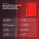 BLOC ESPIRAL A4 TAPA DURA 80 HOJAS 70 GRAMOS HORIZONTAL ROJO RAYLU - resumen de atributos