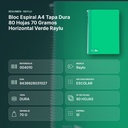 BLOC ESPIRAL A4 TAPA DURA 80 HOJAS 70 GRAMOS HORIZONTAL VERDE RAYLU - resumen de atributos