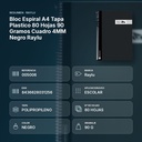 BLOC ESPIRAL A4 TAPA PLASTICO 80 HOJAS 90 GRAMOS CUADRO 4MM NEGRO RAYLU - resumen de atributos
