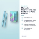 MARCADOR FLUORESCENTE AZUL PASTEL V-17 PUNTA BISELADA - características principales