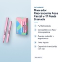 MARCADOR FLUORESCENTE ROSA PASTEL V-17 PUNTA BISELADA - características principales