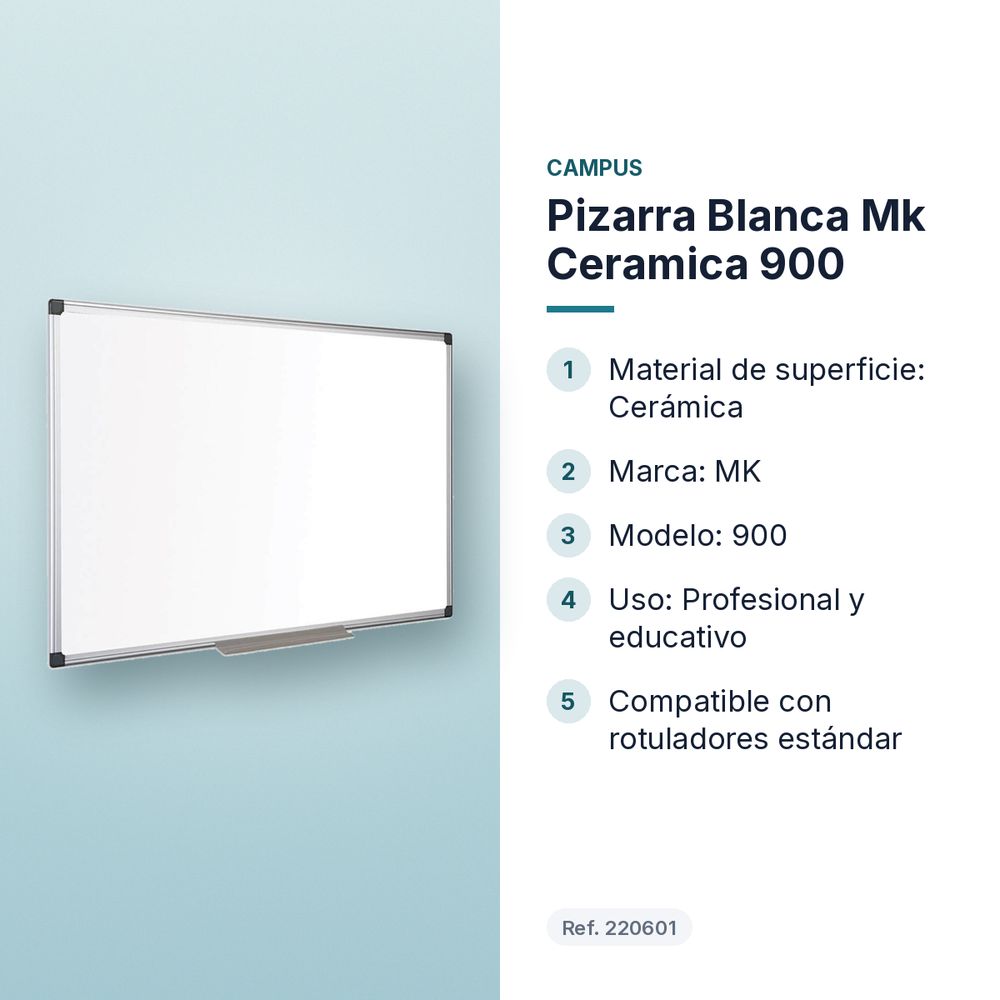 PIZARRA BLANCA MK CERAMICA 900 - características principales