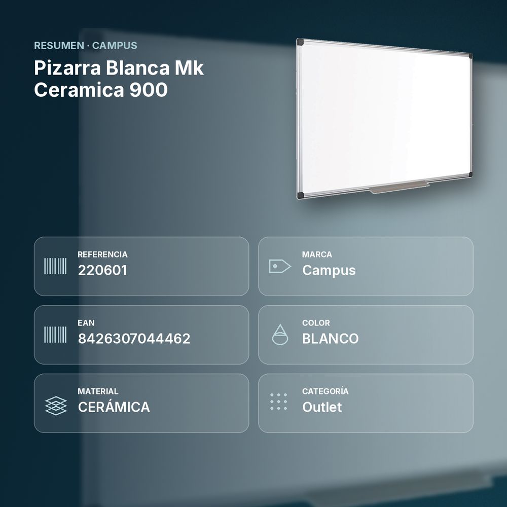 PIZARRA BLANCA MK CERAMICA 900 - resumen de atributos