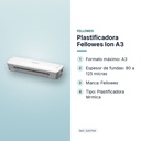 PLASTIFICADORA FELLOWES ION A3 - características principales