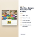 PLASTILINA CAMPUS PEQUEÑA 60G NARANJA - características principales