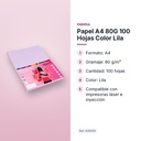 PAPEL A4 80G 100 HOJAS COLOR LILA - características principales