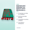 ESPONJAS PARA ESTAMPAR CON PINTURA LETRAS MINÚSCULAS Y SÍMBOLOS HENBEA - características principales