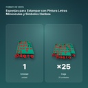 ESPONJAS PARA ESTAMPAR CON PINTURA LETRAS MINÚSCULAS Y SÍMBOLOS HENBEA - formato de venta: caja de 25