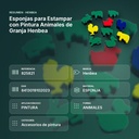 ESPONJAS PARA ESTAMPAR CON PINTURA ANIMALES DE GRANJA HENBEA - resumen de atributos