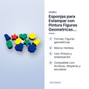 ESPONJAS PARA ESTAMPAR CON PINTURA FIGURAS GEOMETRICAS HENBEA - características principales