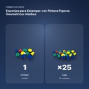 ESPONJAS PARA ESTAMPAR CON PINTURA FIGURAS GEOMETRICAS HENBEA - formato de venta: caja de 25