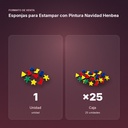 ESPONJAS PARA ESTAMPAR CON PINTURA NAVIDAD HENBEA - formato de venta: caja de 25