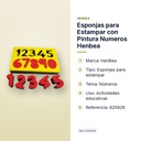 ESPONJAS PARA ESTAMPAR CON PINTURA NUMEROS HENBEA - características principales