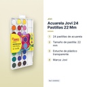 ACUARELA JOVI 24 PASTILLAS 22 MM - características principales