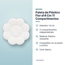 PALETA DE PLÁSTICO FLOR Ø14 CM 11 COMPARTIMENTOS - características principales