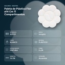 PALETA DE PLÁSTICO FLOR Ø14 CM 11 COMPARTIMENTOS - resumen de atributos