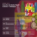 CERA BE-BÈ GIOTTO FILA 10 COLORES + AFILALÁPIZ - resumen de atributos