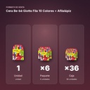 CERA BE-BÈ GIOTTO FILA 10 COLORES + AFILALÁPIZ - formato de venta: paquete de 6, caja de 36