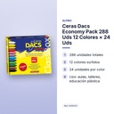 CERAS DACS ECONOMY PACK 288 UDS 12 COLORES × 24 UDS - características principales
