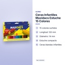 CERAS INFANTILES MAXIDACS ESTUCHE 15 COLORES - características principales