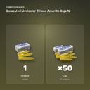 CERAS JOVI JOVICOLOR TRIWAX AMARILLO CAJA 12  - formato de venta: caja de 50