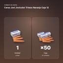 CERAS JOVI JOVICOLOR TRIWAX NARANJA CAJA 12  - formato de venta: caja de 50