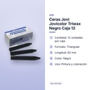 CERAS JOVI JOVICOLOR TRIWAX NEGRO CAJA 12  - características principales