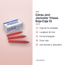 CERAS JOVI JOVICOLOR TRIWAX ROJA CAJA 12  - características principales