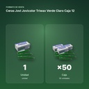 CERAS JOVI JOVICOLOR TRIWAX VERDE CLARO CAJA 12  - formato de venta: caja de 50