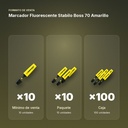 MARCADOR FLUORESCENTE STABILO BOSS 70 AMARILLO - formato de venta: paquete de 10, caja de 100