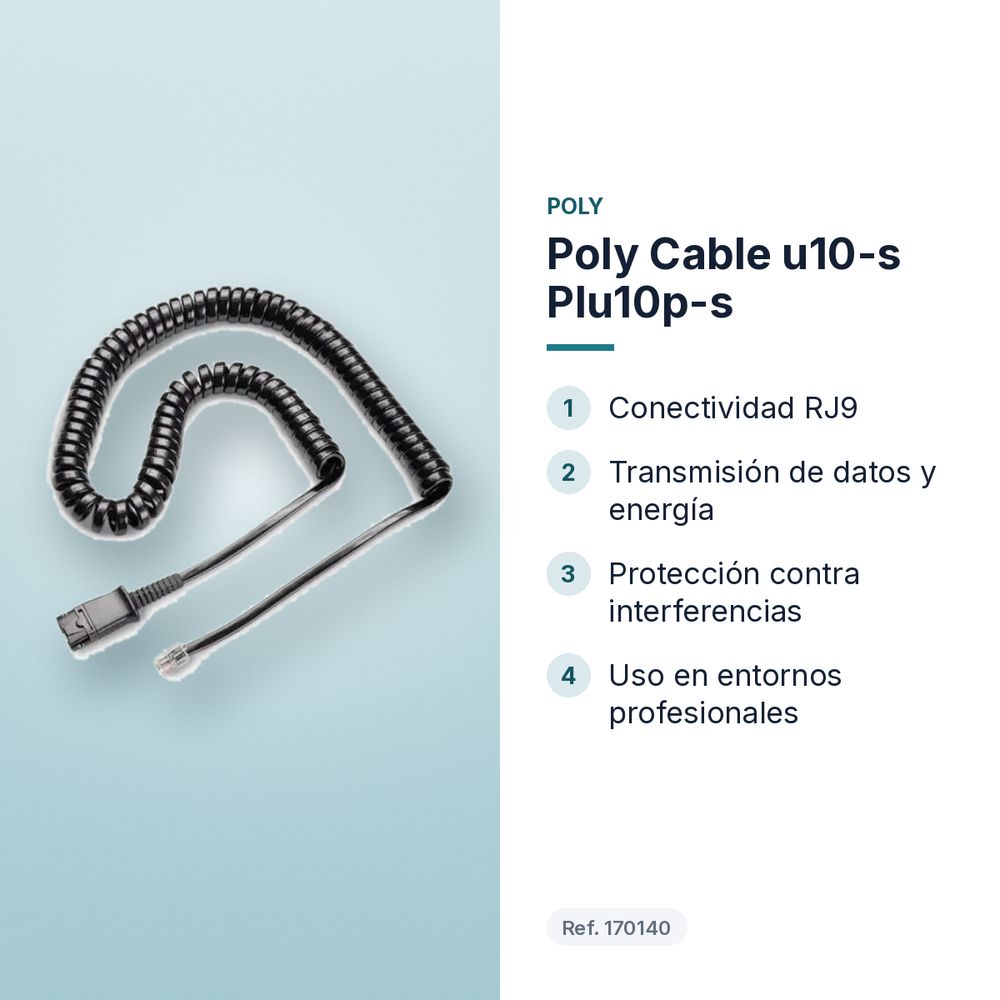 POLY CABLE U10-S PLU10P-S - características principales