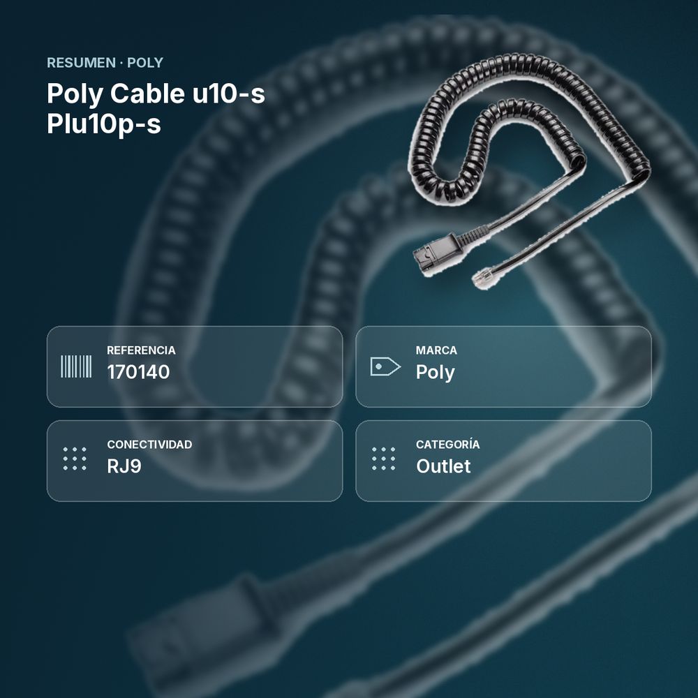 POLY CABLE U10-S PLU10P-S - resumen de atributos