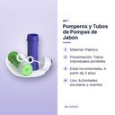 POMPEROS Y TUBOS DE POMPAS DE JABÓN - características principales