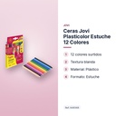 CERAS JOVI PLASTICOLOR ESTUCHE 12 COLORES - características principales