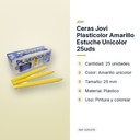 CERAS JOVI PLASTICOLOR AMARILLO ESTUCHE UNICOLOR 25UDS  - características principales