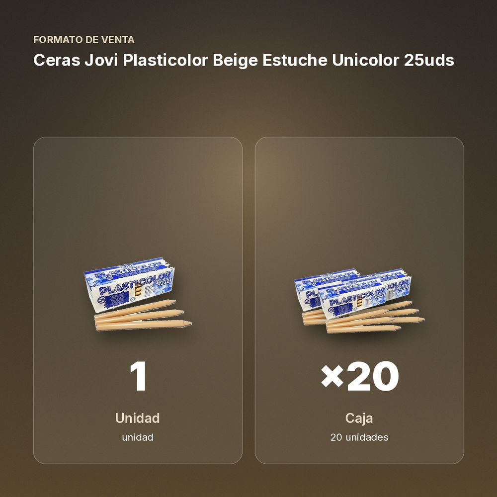 CERAS JOVI PLASTICOLOR BEIGE ESTUCHE UNICOLOR 25UDS  - formato de venta: caja de 20
