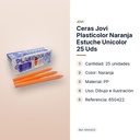 CERAS JOVI PLASTICOLOR NARANJA ESTUCHE UNICOLOR 25 UDS - características principales