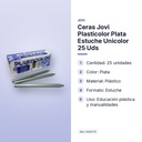 CERAS JOVI PLASTICOLOR PLATA ESTUCHE UNICOLOR 25 UDS  - características principales