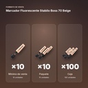 MARCADOR FLUORESCENTE STABILO BOSS 70 BEIGE - formato de venta: paquete de 10, caja de 100