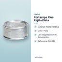 PORTACLIPS PLUS REJILLA PLATA - características principales