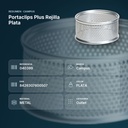 PORTACLIPS PLUS REJILLA PLATA - resumen de atributos