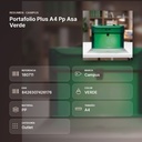 PORTAFOLIO PLUS A4 PP ASA VERDE - resumen de atributos