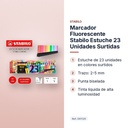 MARCADOR FLUORESCENTE STABILO ESTUCHE 23 UNIDADES SURTIDAS - características principales