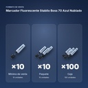 MARCADOR FLUORESCENTE STABILO BOSS 70 AZUL NUBLADO - formato de venta: paquete de 10, caja de 100