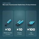 MARCADOR FLUORESCENTE STABILO BOSS 70 AZUL VENTOSO - formato de venta: paquete de 10, caja de 100