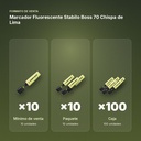 MARCADOR FLUORESCENTE STABILO BOSS 70 CHISPA DE LIMA - formato de venta: paquete de 10, caja de 100