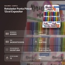 ROTULADOR PUNTA PINCEL 12COL EXPOSITOR - resumen de atributos